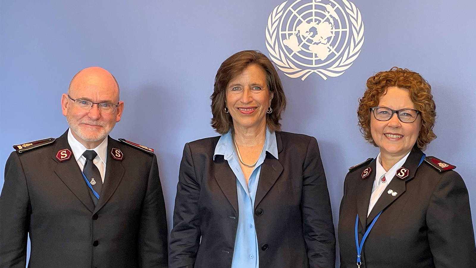 The international leaders with Under-Secretary-General Melissa Fleming