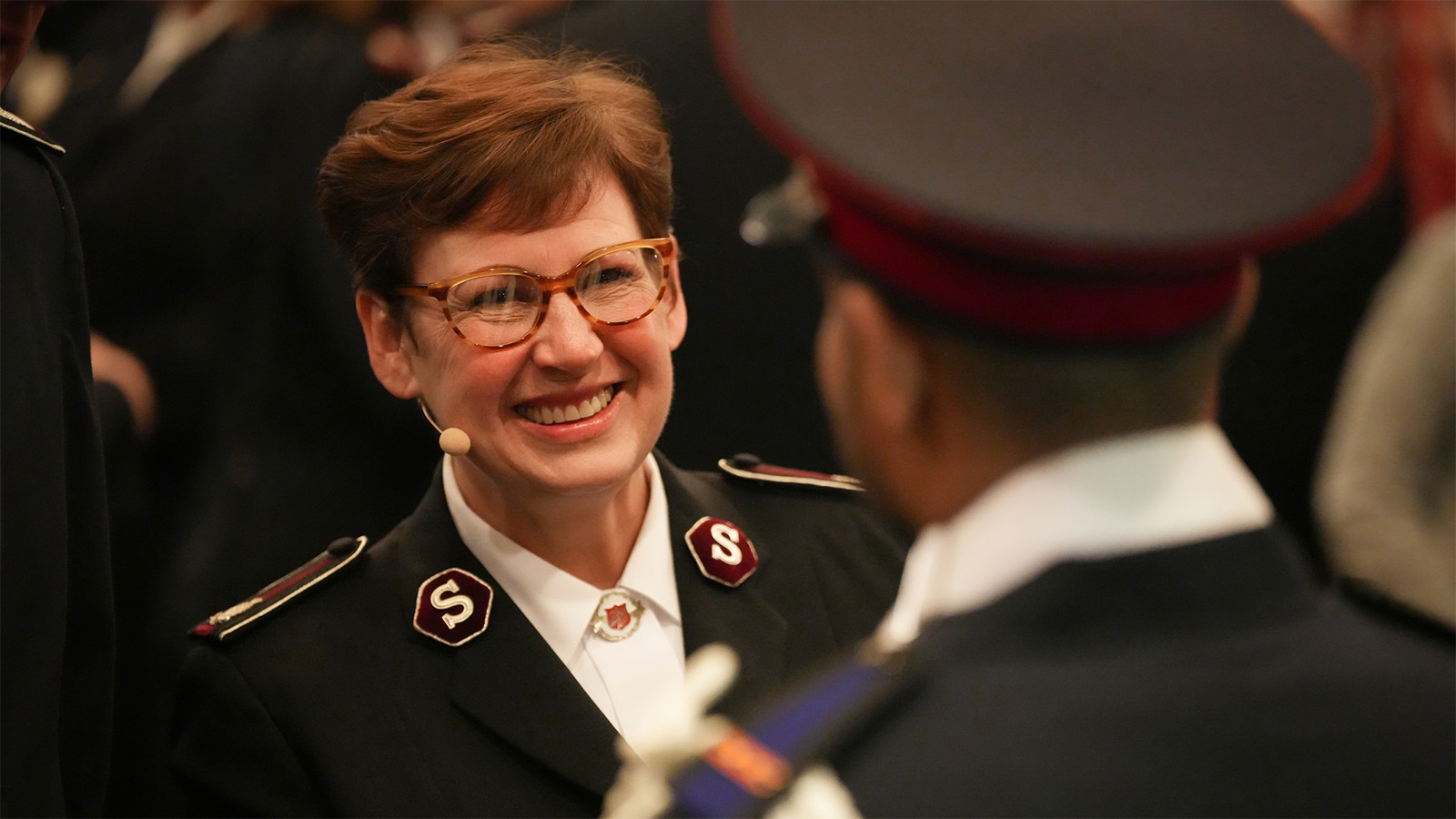 Commissioner Shelley Hill at the commissioning of the Defenders of Justice Session in the USA Eastern Territory