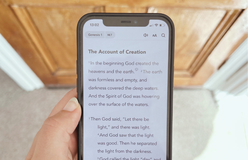 The Bible on a phone