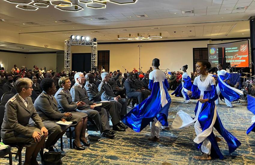 Dancers take part in the congress